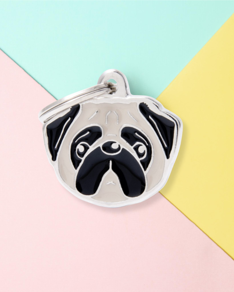 For the Love of a Pug Custom Pet ID Tag