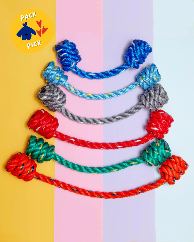 4.5 Monkey Fist/Paw Rope Knot Decoration - Blue