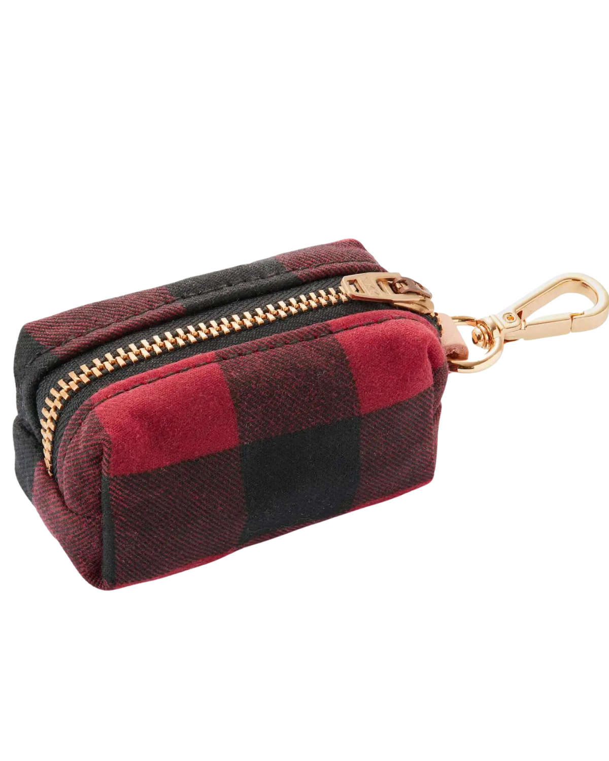 Checkered Key Wallet - Cream