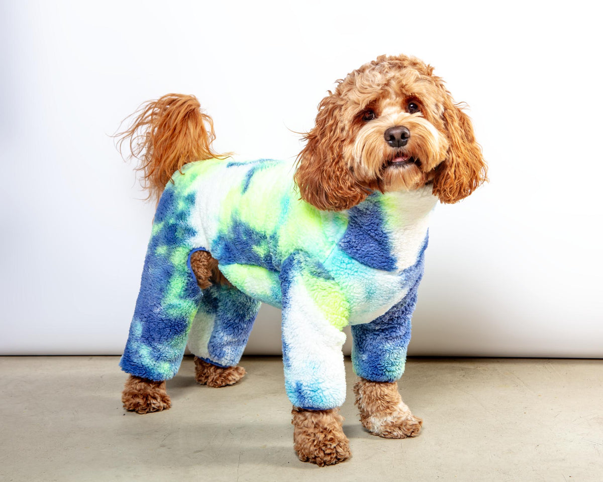 LITTLE BEAST It s Groovy Baby Fleece Tie Dye Onesie DOG CO