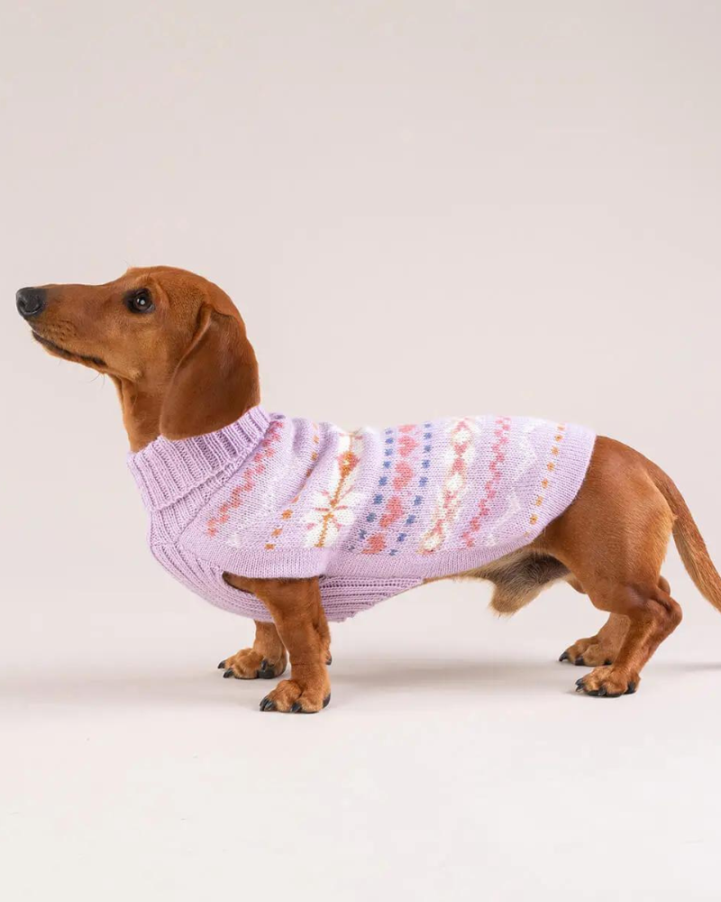 Lavender Sunrise Alpaca Blend Dog Sweater (FINAL SALE)
