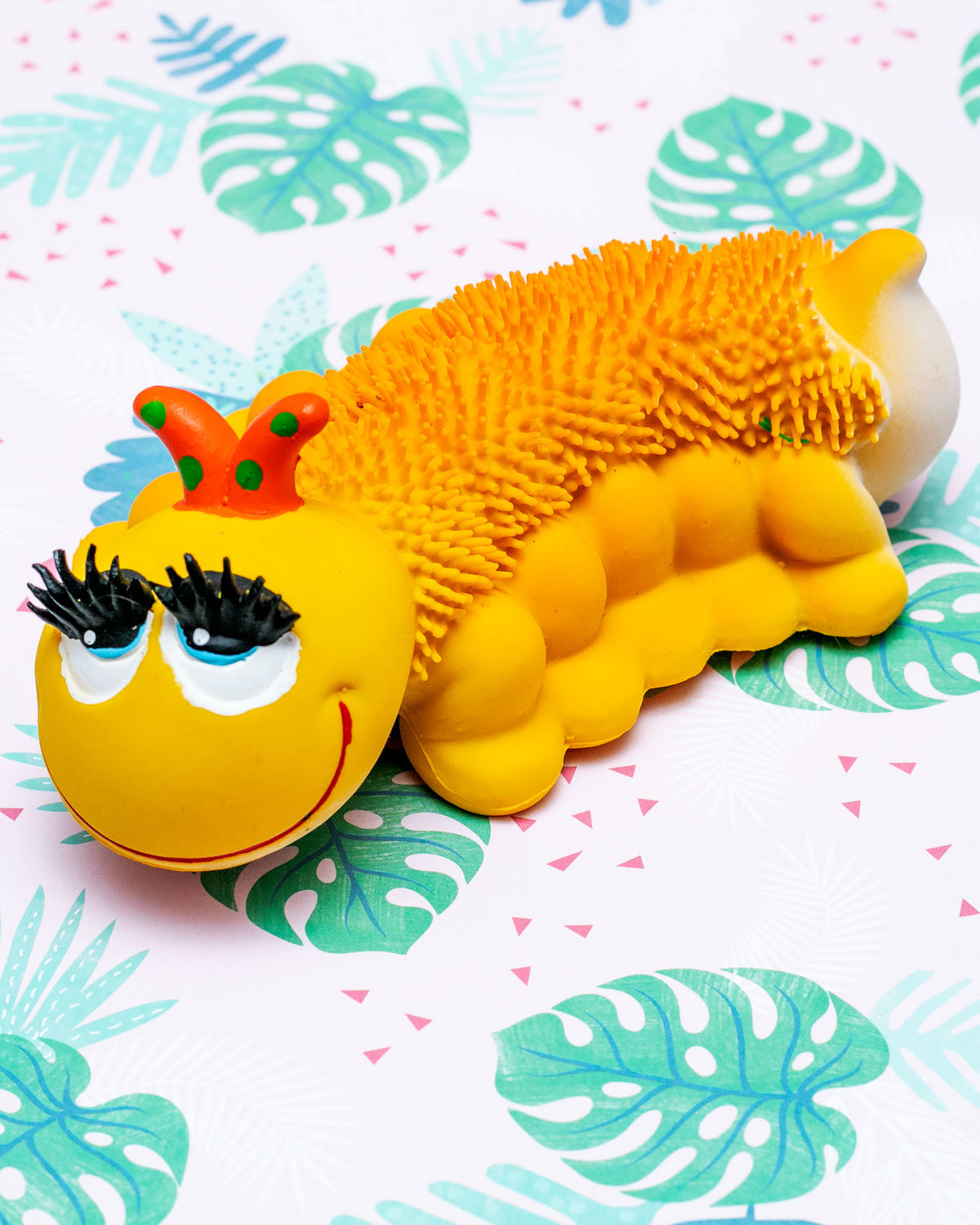 Sensory Caterpillar - Squeaky Dog Toys - Soft, Natural Rubber