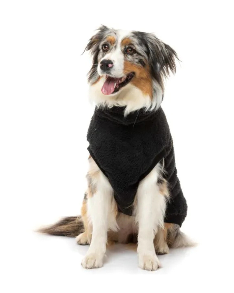 Turtle Teddy Dog Fleece in Carbon Black Wear FUZZYARD