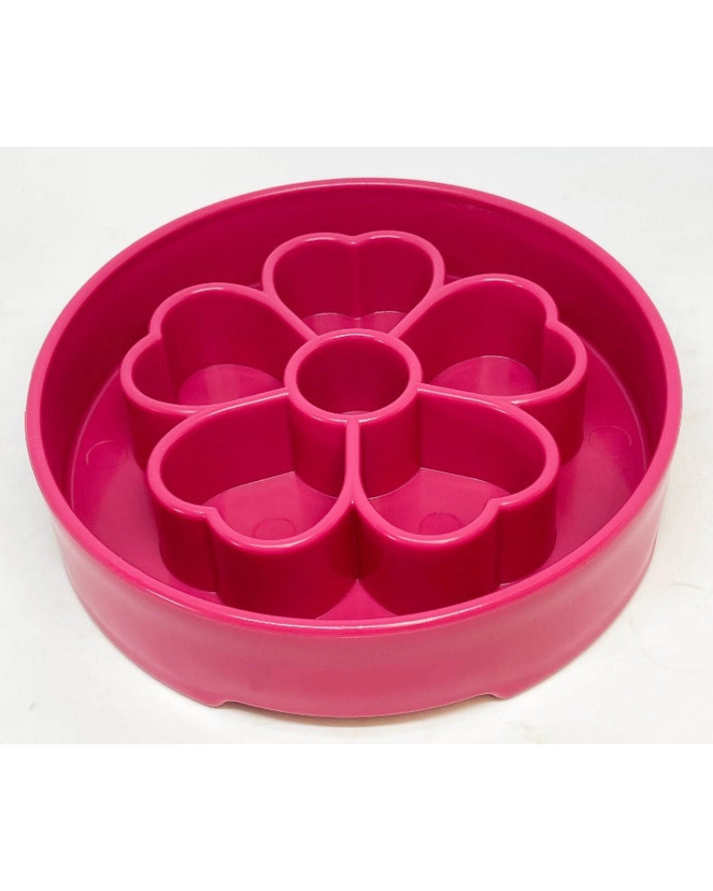 Pink Flower Slow Feeder for Dogs (Made in the USA) Eat SODA PUP   