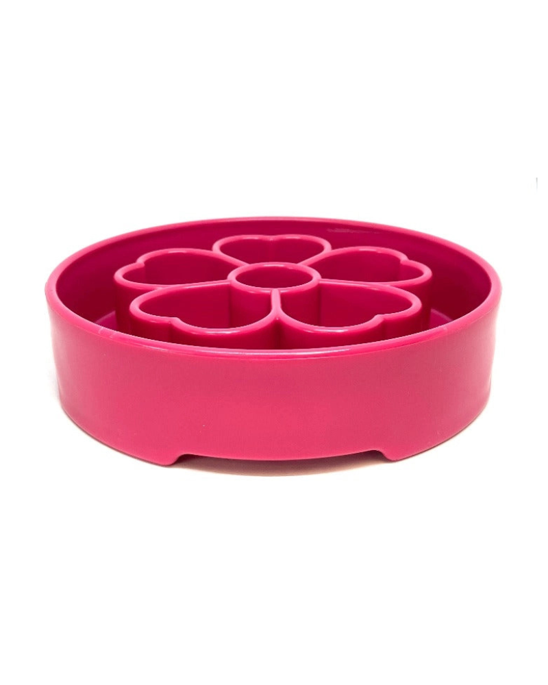 Pink Flower Slow Feeder for Dogs (Made in the USA) Eat SODA PUP   