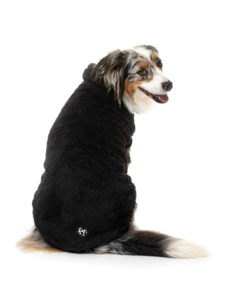 Turtle Teddy Dog Fleece in Carbon Black Wear FUZZYARD