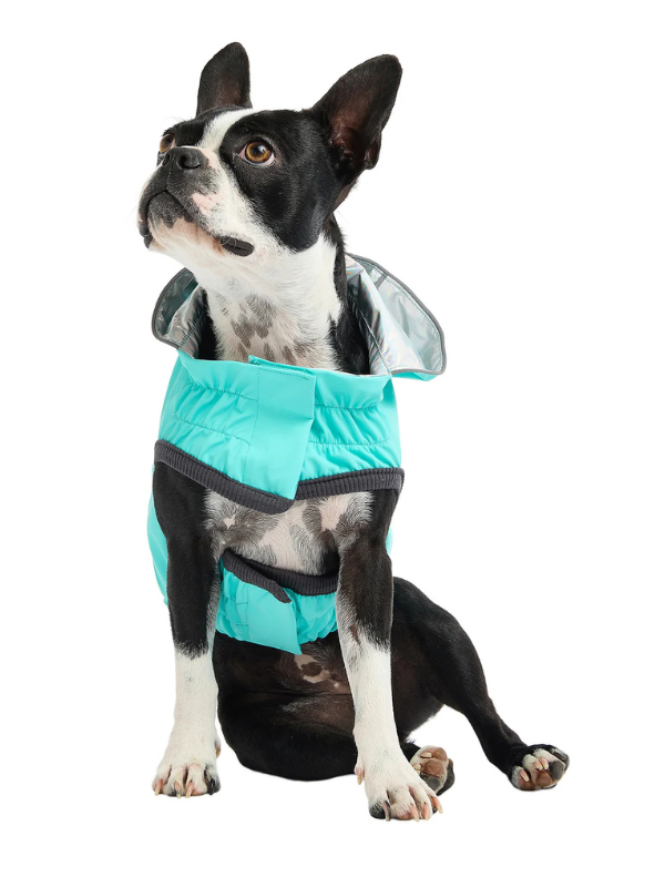 Reversible Waterproof Dog Raincoat in Iridescent Wear GF PET