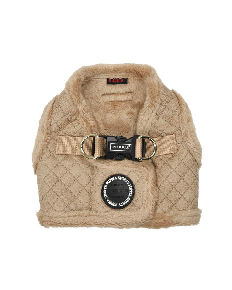 Douglas Quilted Vest Harness in Beige or Black Walk PUPPIA   