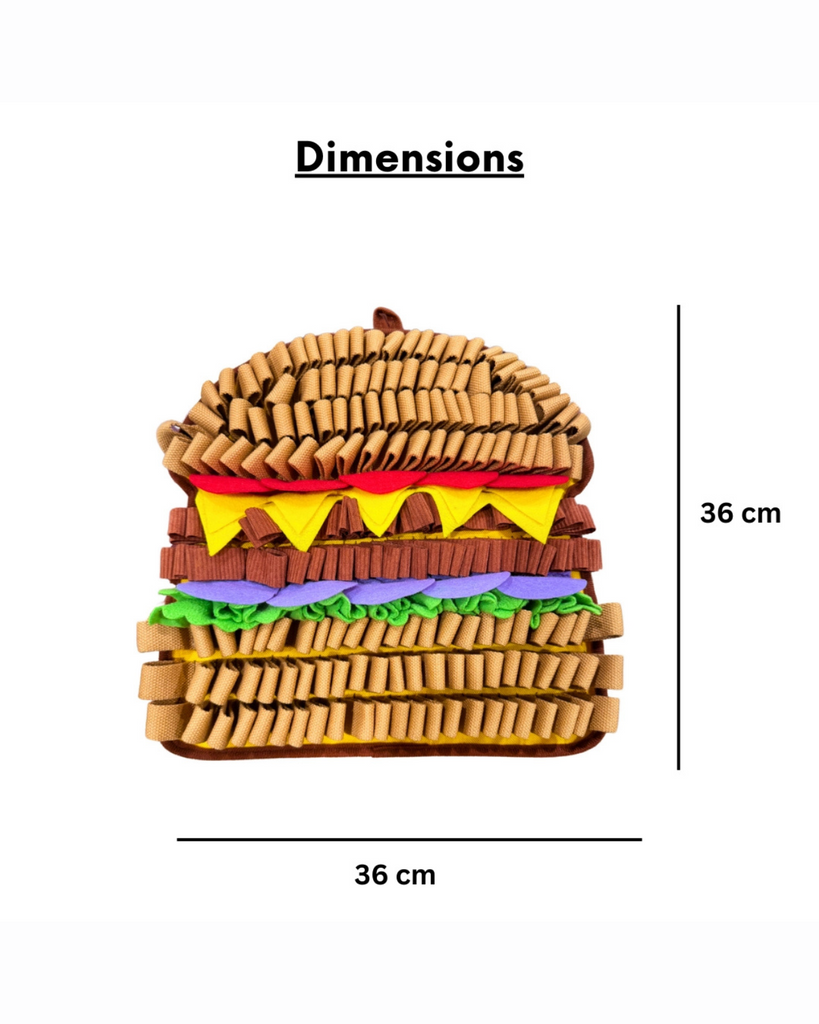 Juicy Hamburger Interactive Snuffle Dog Toy PLAY PawzNDogz