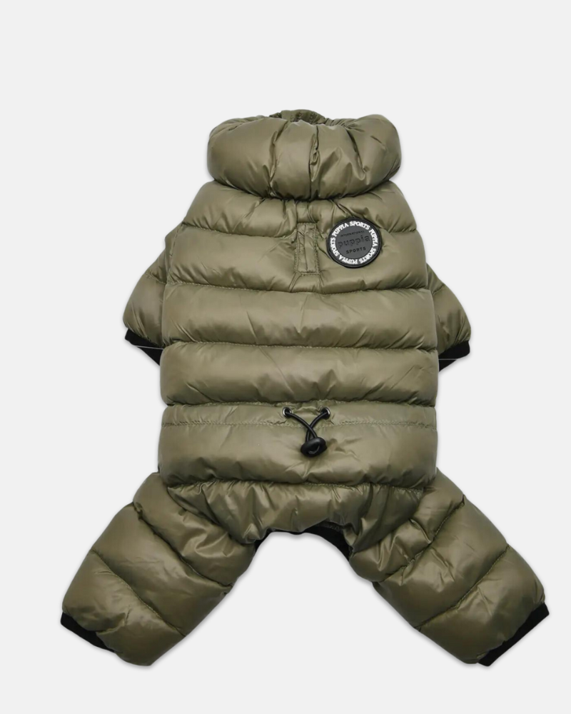 Ultra Light Insulated Winter Puffer Jumpsuit in Dark Khaki (FINAL SALE) Wear PUPPIA