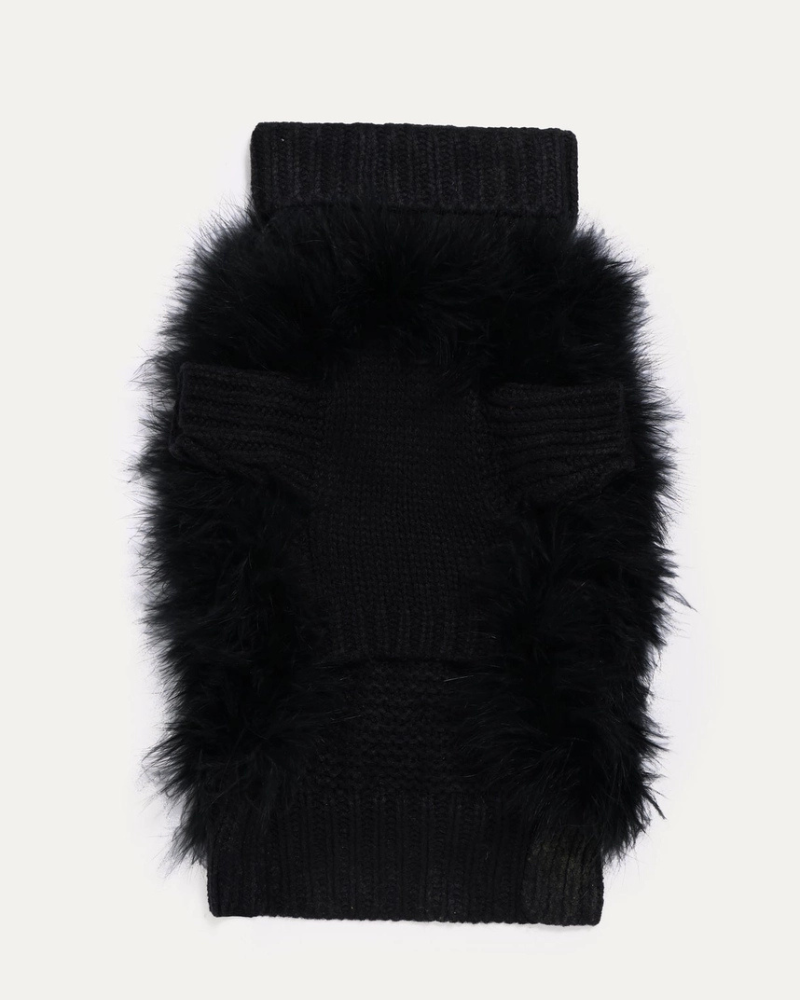 Gemstone + Feather Jumper in Black Wear MAXBONE   