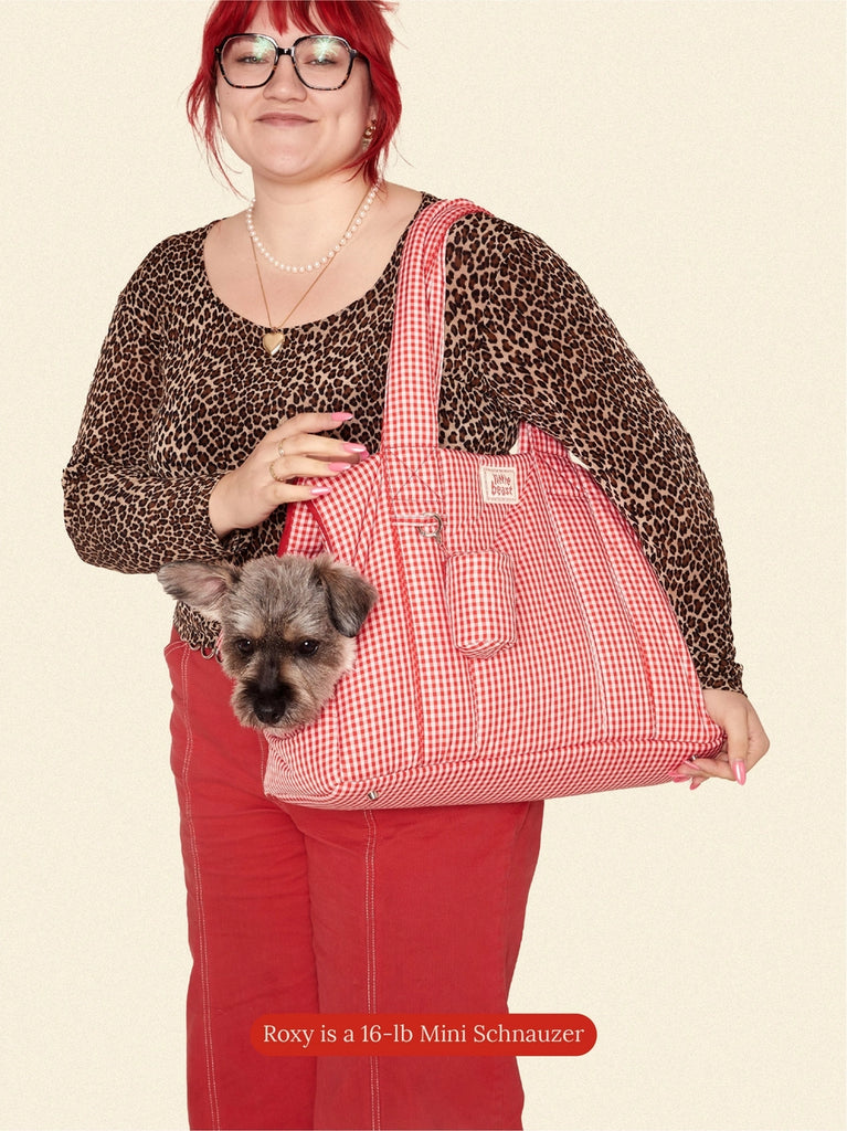 The Little Beast Dog Carrier in Strawberry Carry LITTLE BEAST   