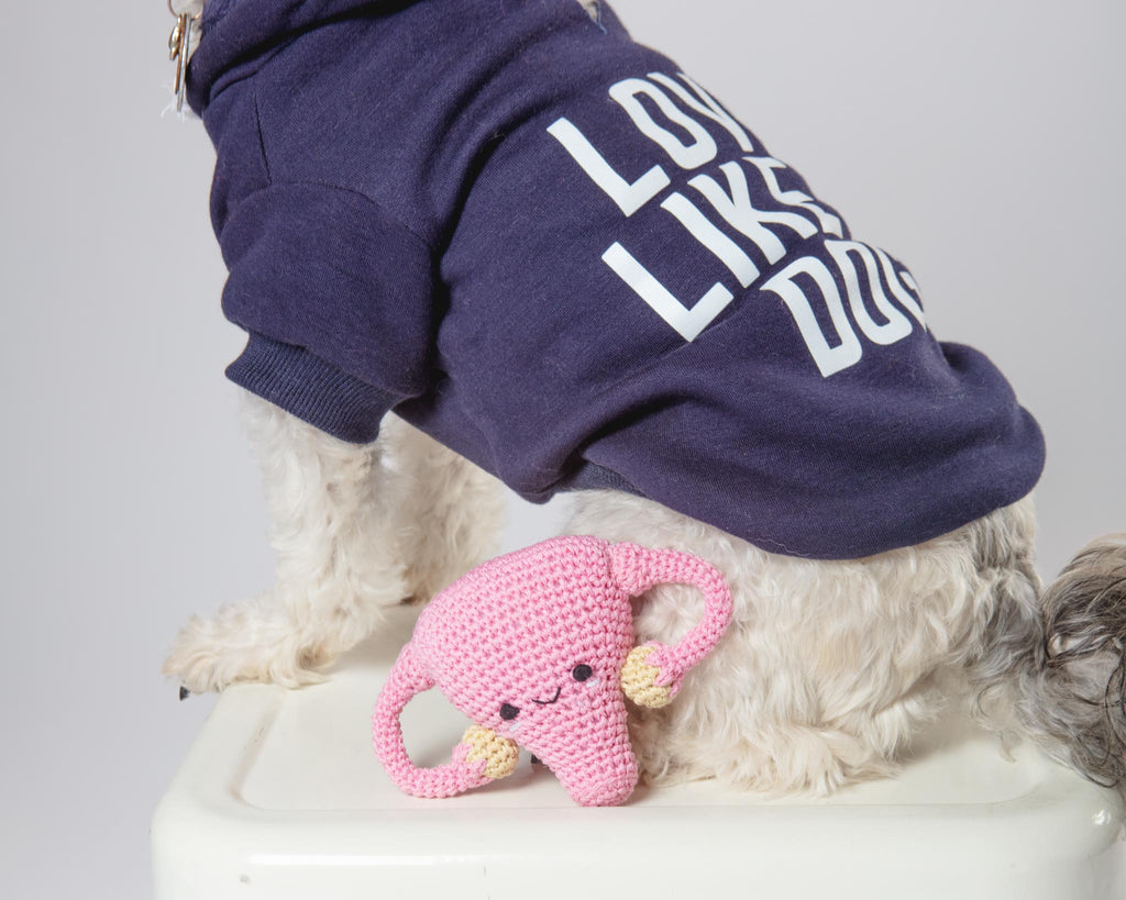 Super Uterus Knit Dog Toy (Proceeds Benefit the ACLU) Play KNIT KNACKS