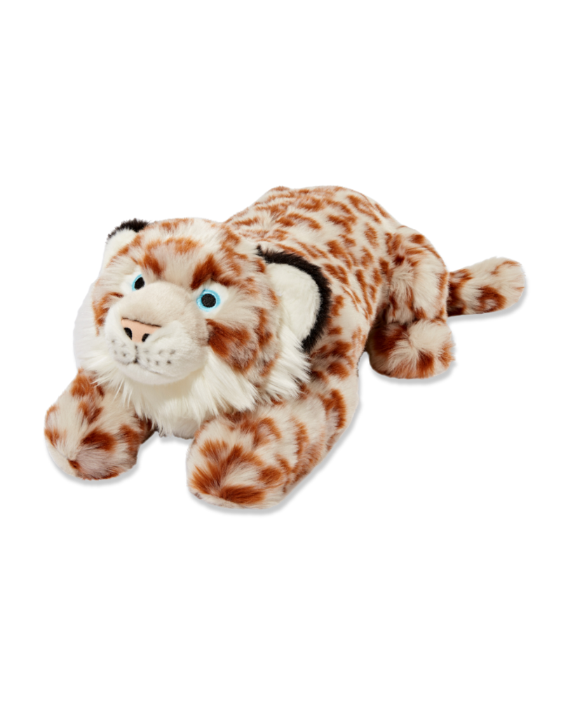 Mongo the Snow Leopard Squeaky Plush Dog Toy Play FLUFF & TUFF