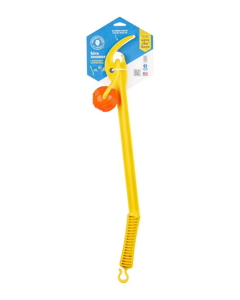 Hive Zoomer Launcher & Looped Ball Dog Toy (Made in the USA) PLAY PROJECT HIVE PET COMPANY