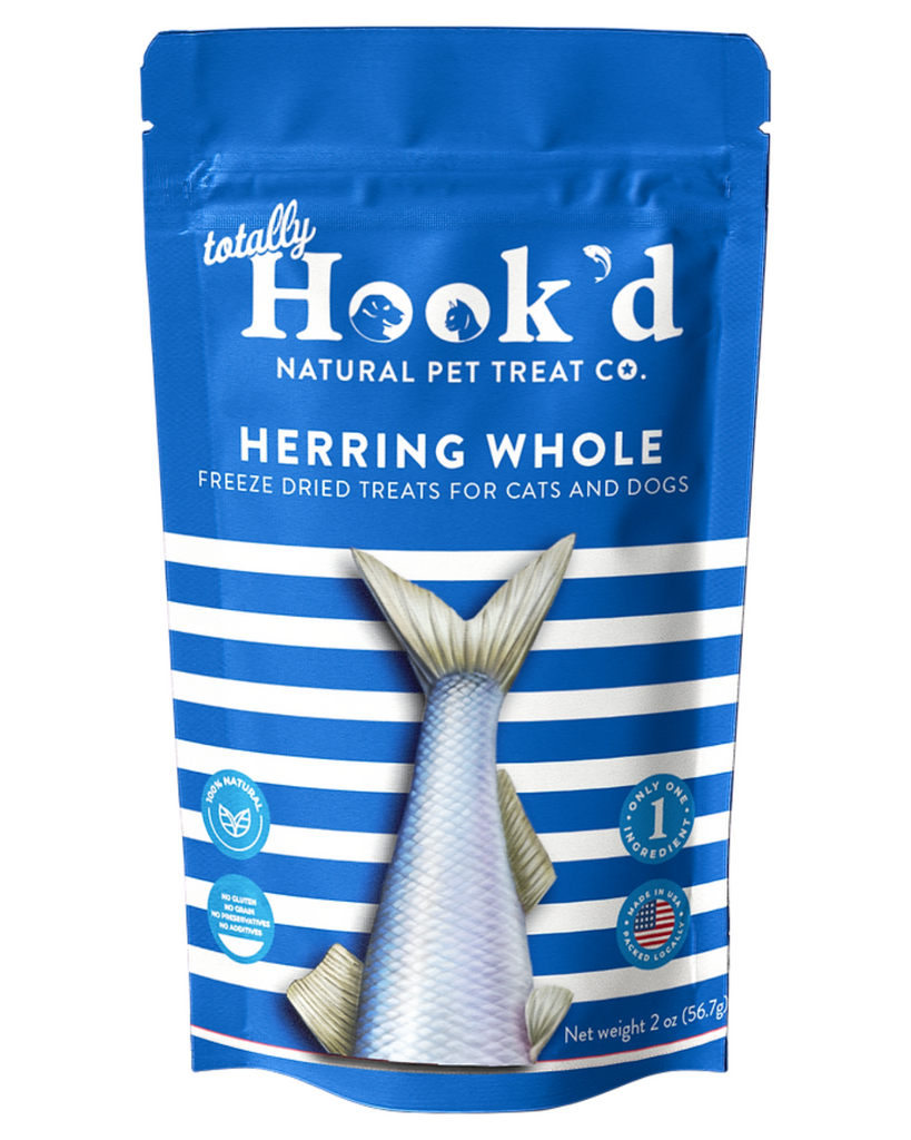 Freeze-Dried Herring Whole Treats for Dogs & Cats (Made in the USA) Eat TOTALLY HOOK'D   