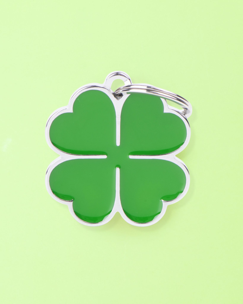 Four Leaf Clover Custom Pet ID Tag Wear MY FAMILY