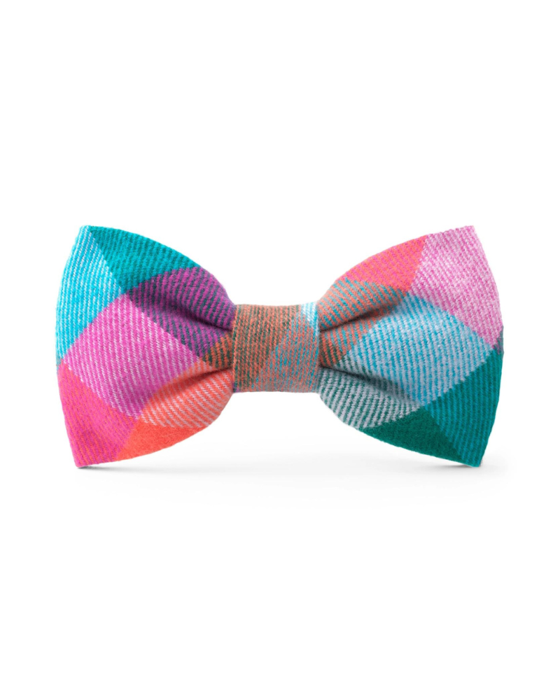 Color Pop Flannel Dog Bow Tie (Made in the USA) Wear THE FOGGY DOG   