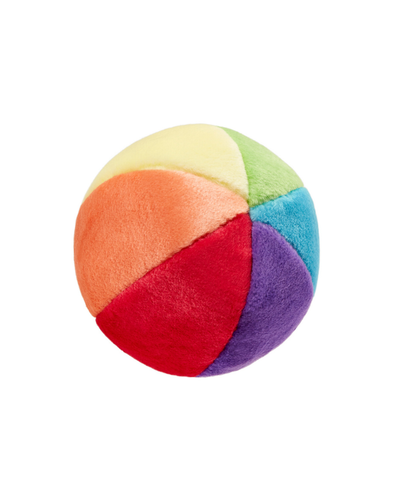 Mini Beach Ball Plush Squeaky Dog Toy (5.5") Play FLUFF & TUFF