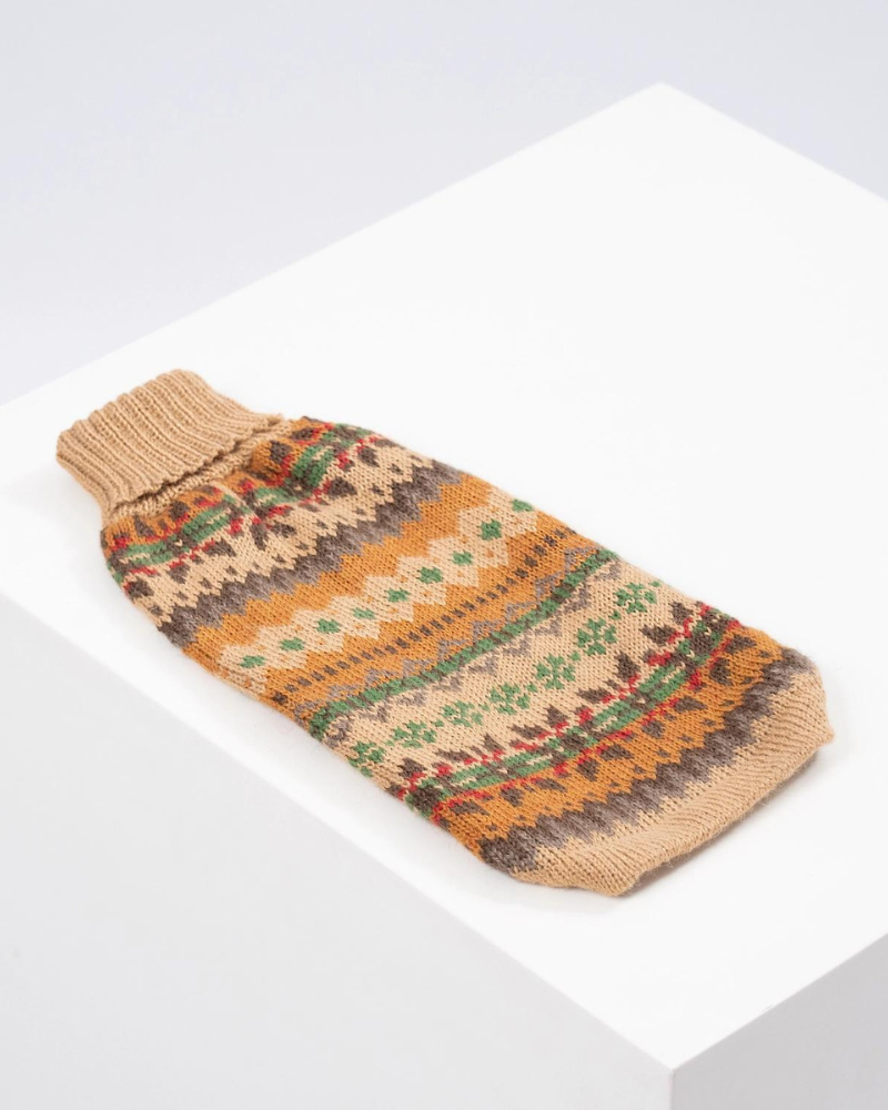 Fair Isle Finn Alpaca Dog Sweater Wear ALQO WASI   