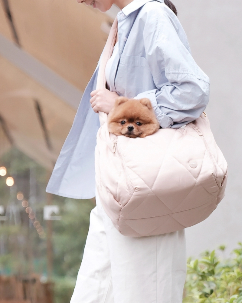 Cloud Crossbody Pet Carrier in Beige or Black Carry PUPS & BUBS