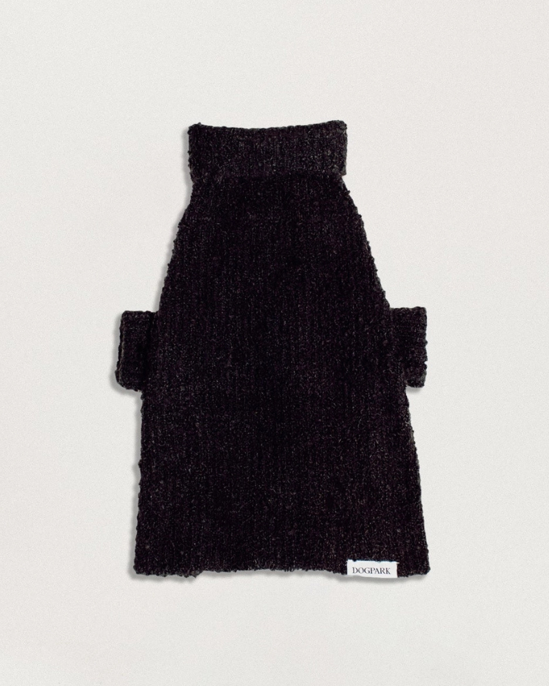 Boucle Dog Sweater in Black Wear DOGPARK