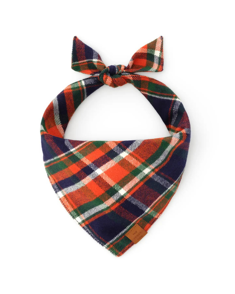 Dakota Plaid Flannel Dog Bandana (Made in the USA) Wear THE FOGGY DOG   