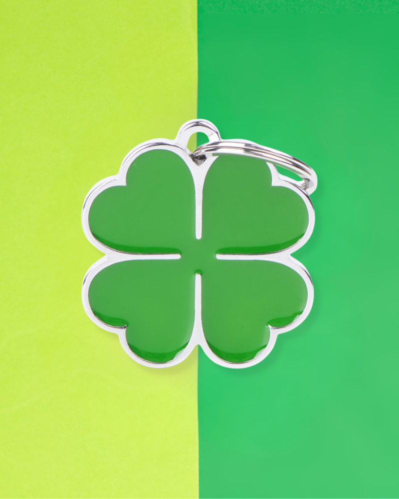 Four Leaf Clover Custom Pet ID Tag Wear MY FAMILY