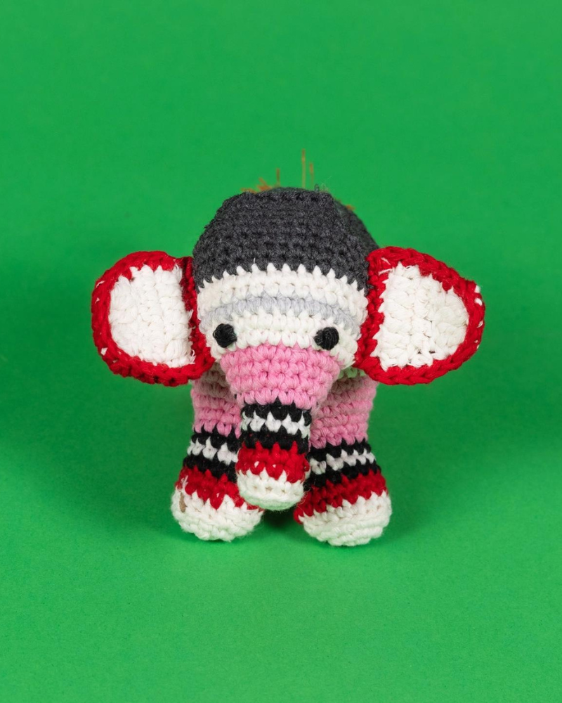 Hand Crochet Elephant Dog Toy Play WARE OF THE DOG   