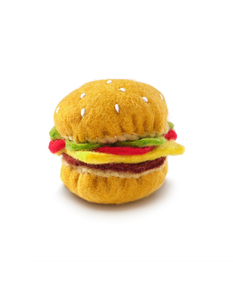 Hamburger Catnip Cat Toy play THE FOGGY DOG   