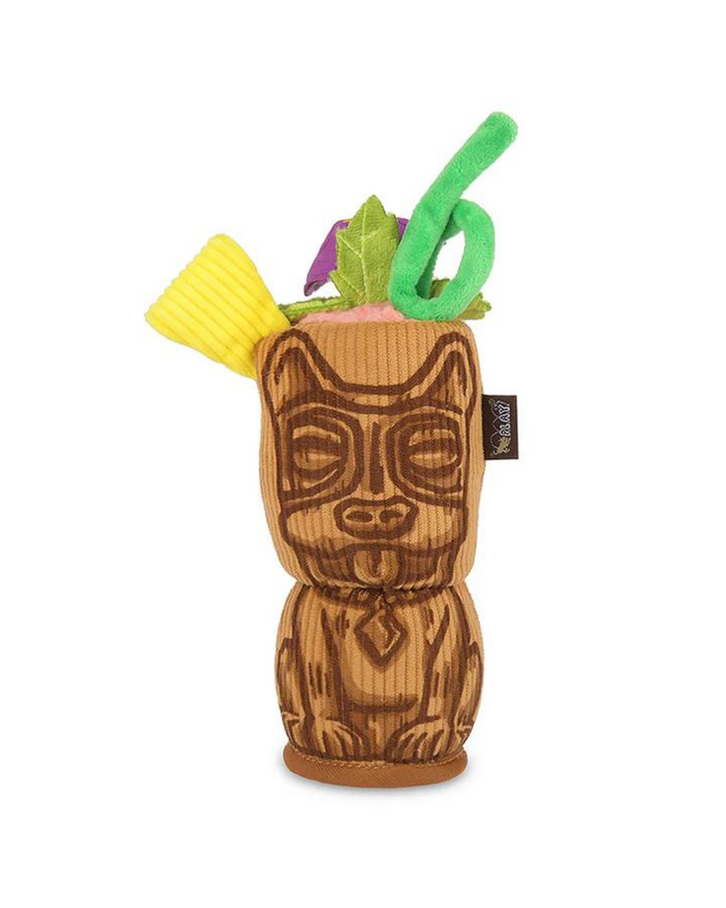 Tiki Time Squeaky Plush Dog Toy PLAY P.L.A.Y.   