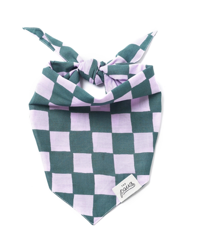 Brooklyn Checkered Dog Bandana Wear THE PAWS