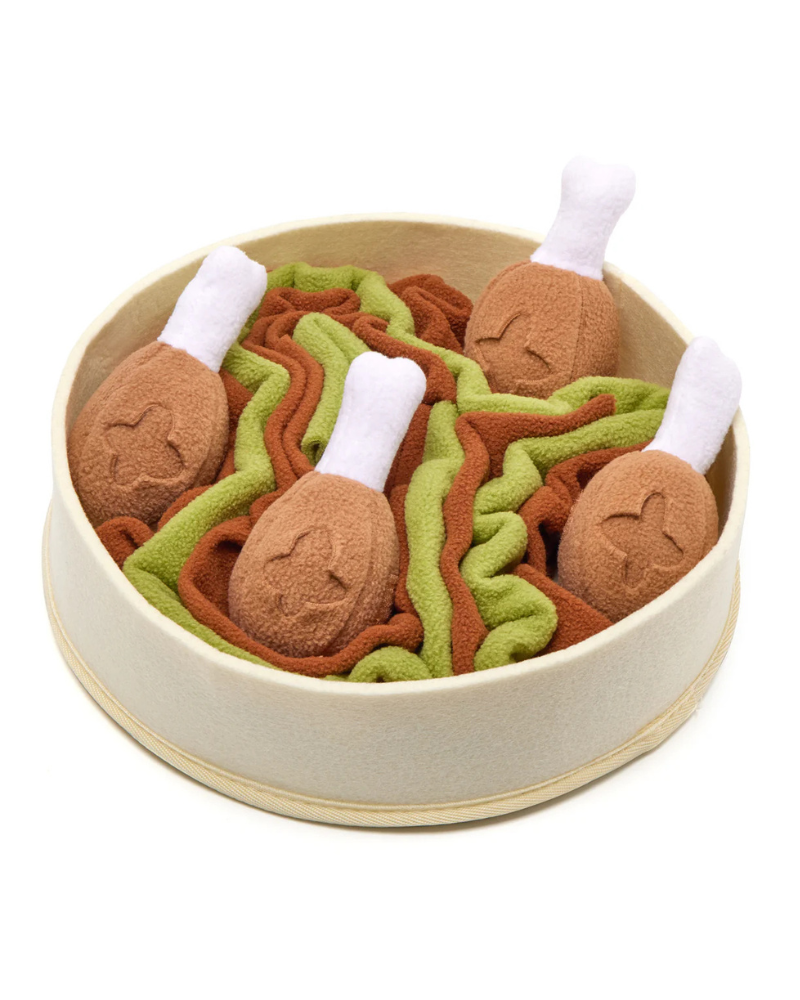 Chicken N'Gravy Dog Snuffle Bowl Toy Play INJOYA   