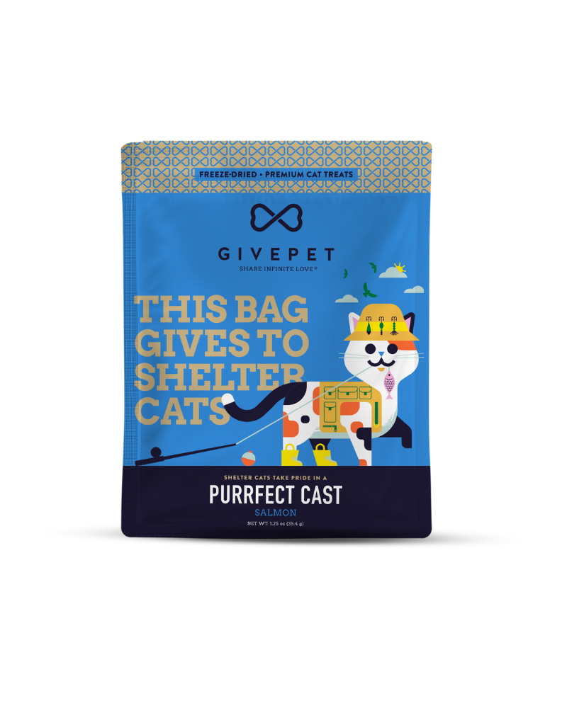 Purrfect Cast Freeze-Dried Salmon Cat Treats Eat GIVEPET   