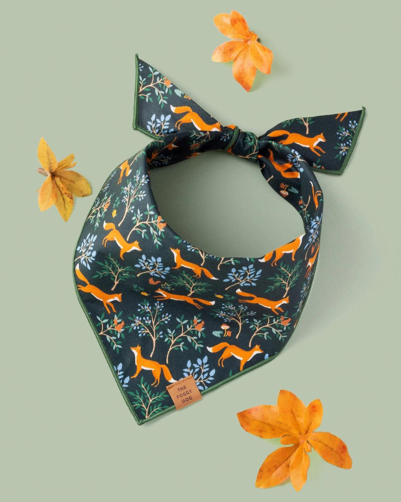 Woodland Fox Dog Bandana (Made in the USA) Wear THE FOGGY DOG   