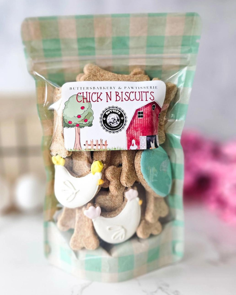 Chick N Biscuits Peanut Butter Dog Treats EAT BUTTERS BARKERY & PAWTISSERIE   