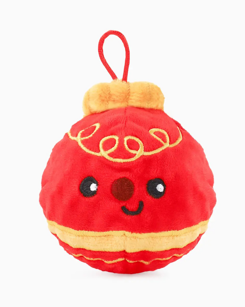 Happy Woofmas Ornament Dog Ball Toy PLAY HUGSMART   