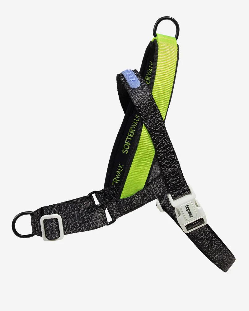 SofterWalk No-Pull Dog Harness in Reflective Nox WALK ZEE.DOG   