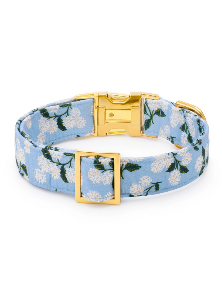 Rifle Paper Co. X TFD Hydrangea Dog Collar (Made in the USA) WALK THE FOGGY DOG