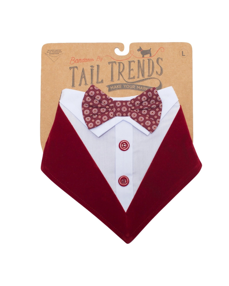 Cadillac Formal Dog Bandana w/ Bow Tie Wear TAIL TRENDS