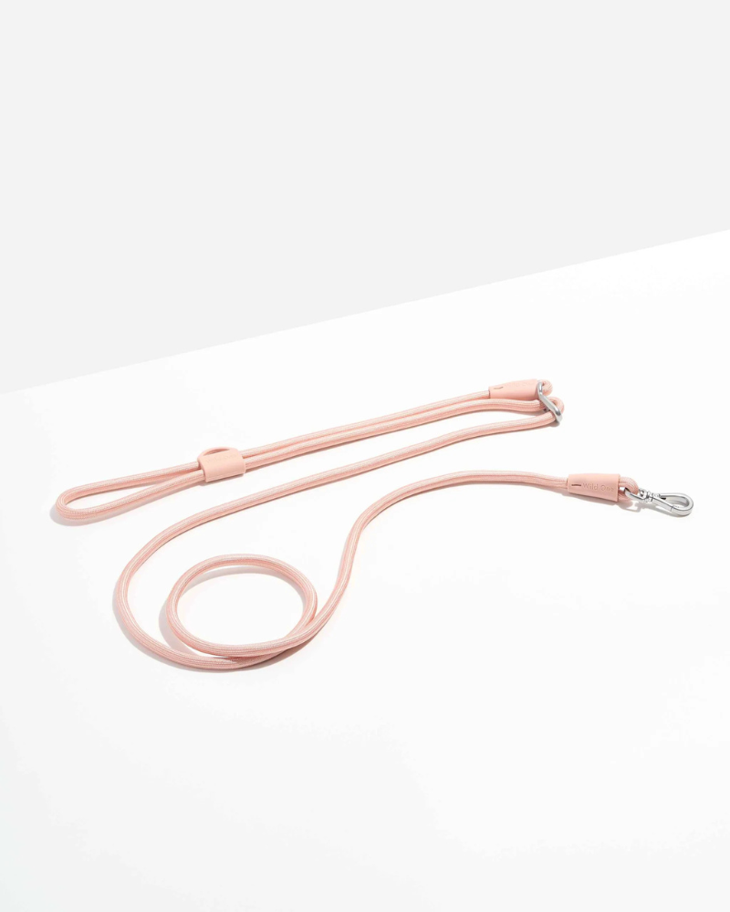 Hands-Free Rope Dog Leash in Blush Pink WALK WILD ONE