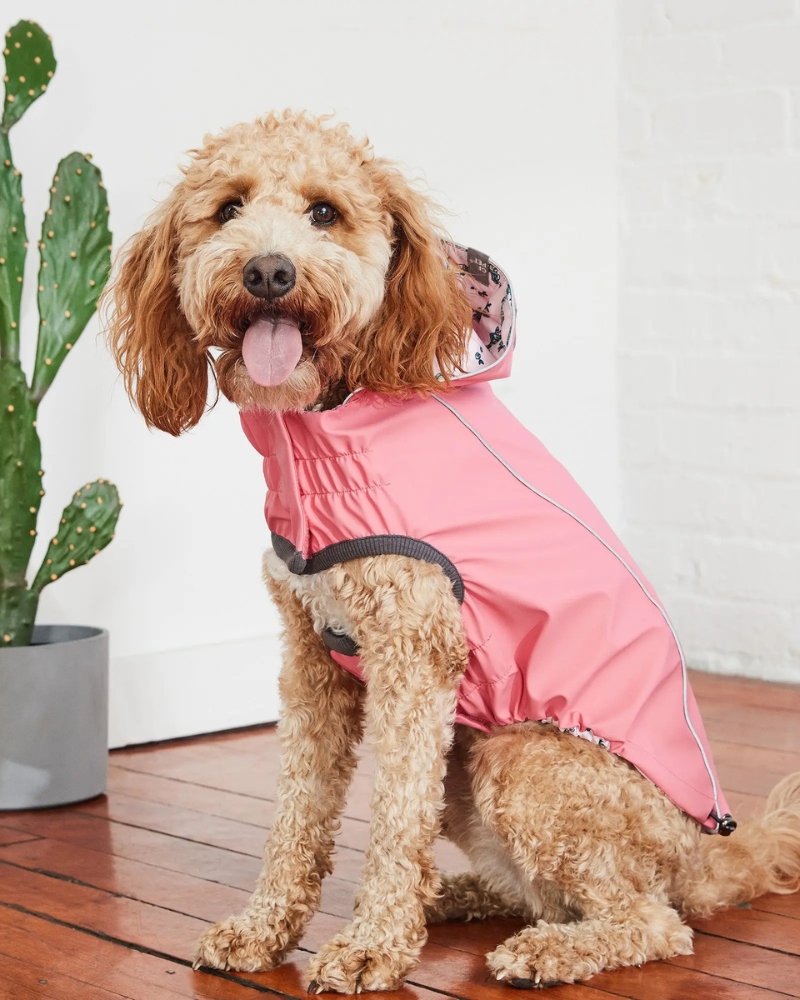 Reversible Waterproof Dog Raincoat in Pink Wear GF PET