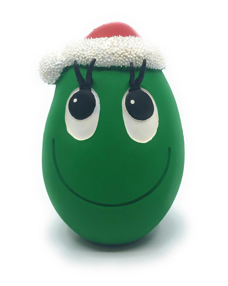 Santa Egg Latex Dog Toy Play LANCO TOYS Large (Green)  