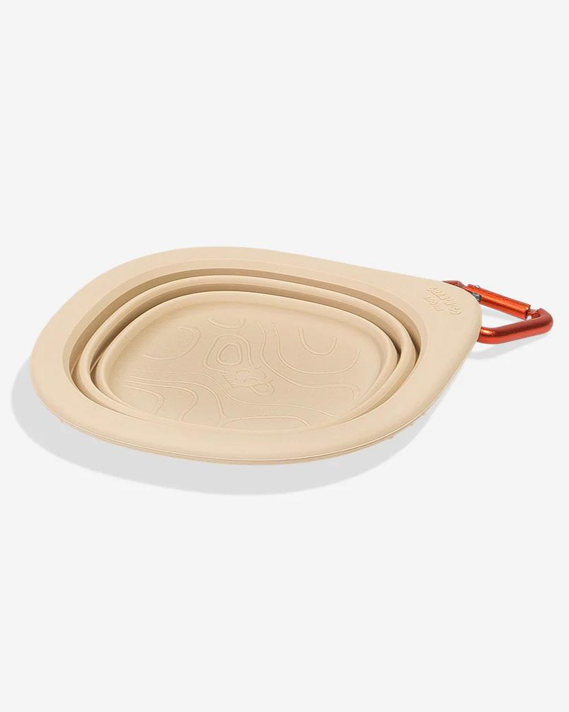 Collapsible Go Bowl in Biscotti EAT ZEE.DOG   