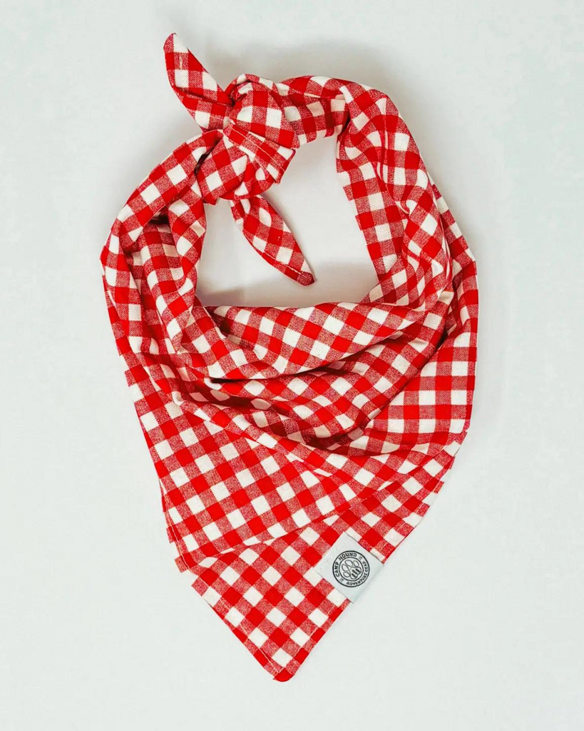 Red Gingham Dog Bandana (Made in the USA) Wear CAMP HOUND   