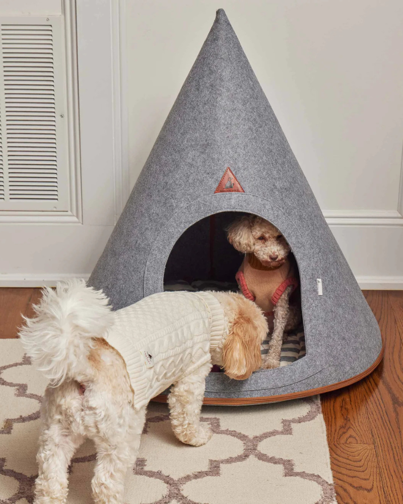 Soft Packable Pet Cave in Grey HOME NOOEE PET 2X-Large - HARRY (Under 55lbs)