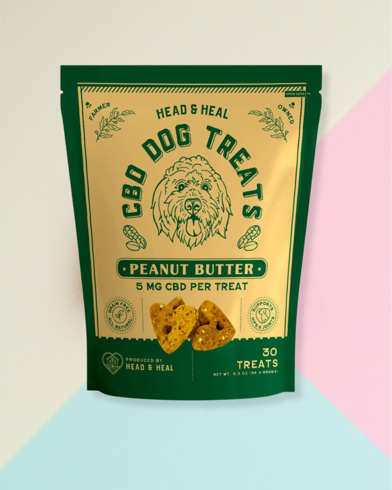 Peanut Butter CBD Dog Treats (5mg) eat HEAD & HEAL   