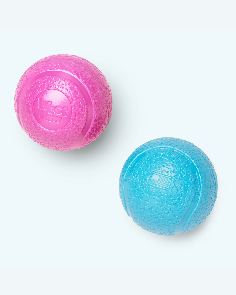 Boundr™ Squishy Dog Ball (2-Pack) PLAY WEST PAW Hot Pink/Aqua