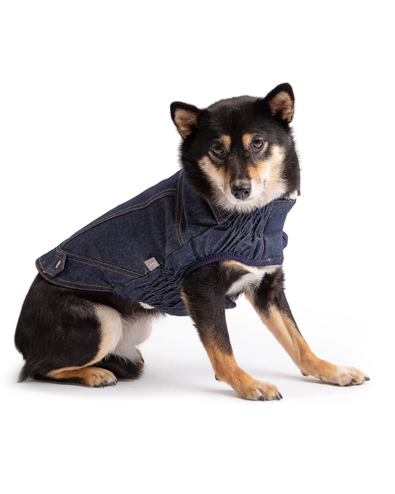 Dark Denim & Shearling Dog Jacket Wear GF PET   