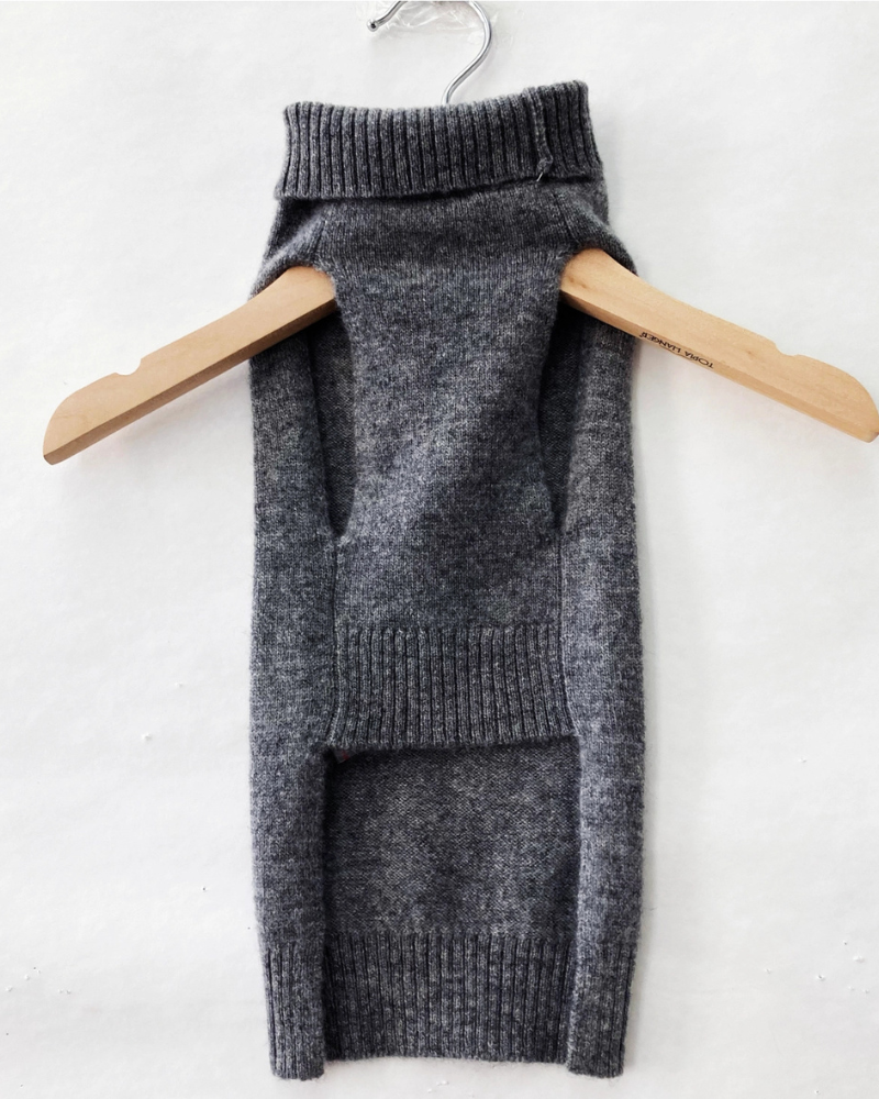 Cashmere Pet Sweater in Grey Wear NOOEE PET